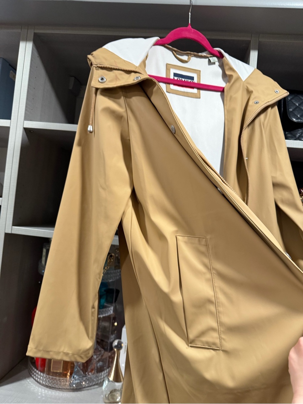 Levi's Mustard Tan Hooded Trench Coat - Picture 5 of 5